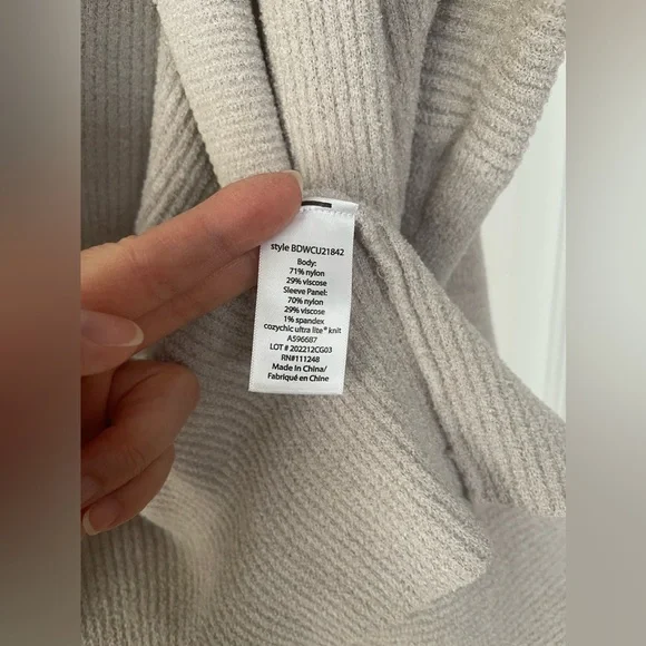 Barefoot Dreams Cozy Chic Ultra Lite Dolman Ribbed Cardigan Sz. L BDWCU21842 - Picture 7 of 8